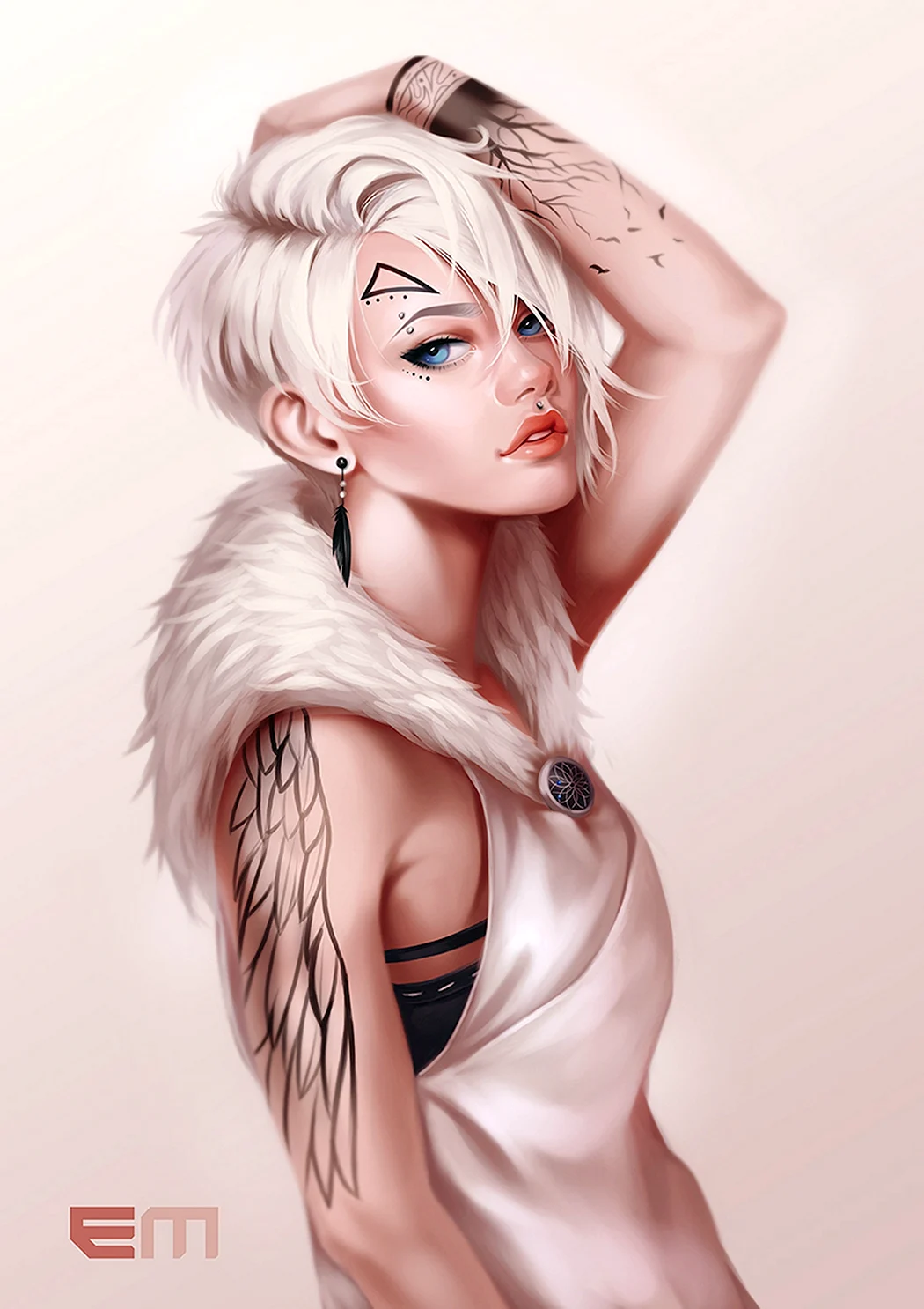 Дівчина з короткою стрижкою арт.