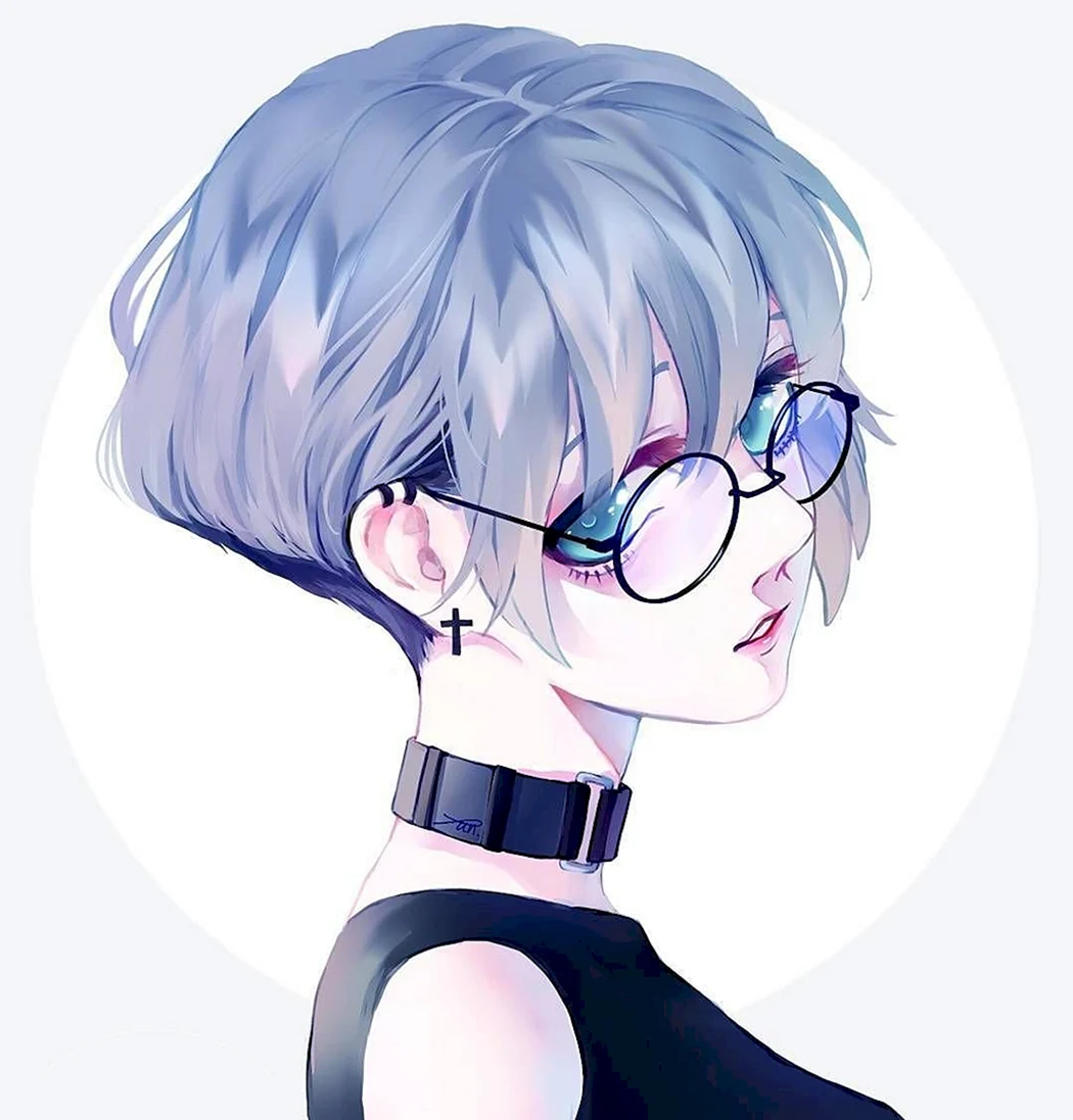 Аніме дівчина з коротким волоссям