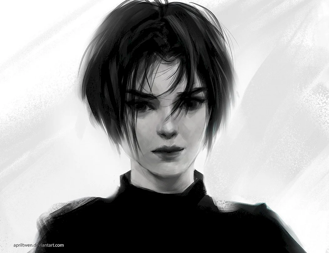 Дівчина з коротким волоссям арт.