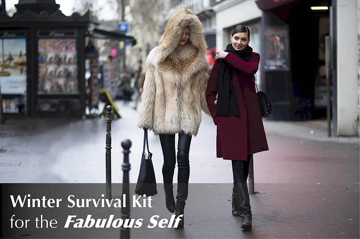 Зимняя уличная мода